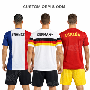 Conjunto de Camisetas de Fútbol Personalizadas con Bandera Nacional para la Copa de Fútbol 2026, Camiseta Deportiva de Poliéster Estampada para Fanáticos del Fútbol de EE. UU., México y Canadá - Product Image 4