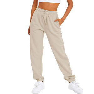 Pantalon de jogging pour femme, coupe oversize, jambe large, en molleton doux, style streetwear décontracté et confortable, avec cordon de serrage, Printemps - Product Image 1
