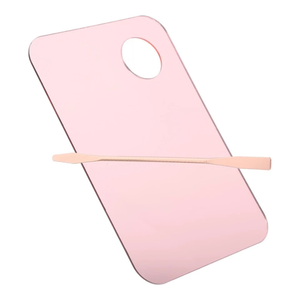 Ensemble de spatules de mélange réutilisables en acier inoxydable Harrat Group SZ-00134 (2 pièces) pour cosmétiques, matériaux dentaires, adhésifs - Product Image 1