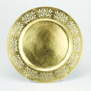 Luxury Wedding Charger Plate Antique Gold Finish Eco-Friendly Stainless Steel 100pcs MOQ Customizable <b>Dinnerware</b> - Product Image 2