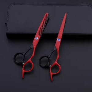 Professional Hair Thinning <b>Scissors</b> Stainless Steel Blunt Tip Long Handle Right Handed Salon Use Plastic Handle - Product Image 5