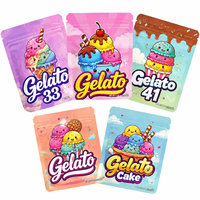 Bolsas de Mylar Holográficas con Cierre Personalizadas con Logotipo, Bolsas de Embalaje al Vacío a Prueba de Olores Reciclables, Impresas con Láser Negro para 3.5G de Azúcar
