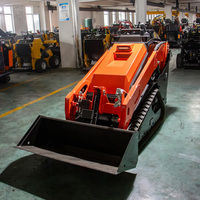 Günstiger Mini-Raupenlader 500kg Kettenlader für Alle Geländearten Optional mit Brecher- oder Erdbohrer-Aufsatz