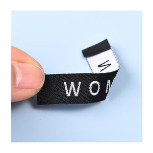 Etiquetas de Tela Tejida Personalizadas, Lavables, Forma Rectangular con un Lado Plegado y Borde Cortado con Láser para Camisas, Jeans y Zapatos - Product Image 3