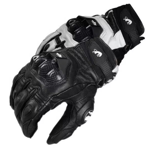 Guantes de Motociclismo de Cuero con Pantalla Táctil, Acolchado de Palma Rígido, Ligeros, Antideslizantes, Dedos Completos, Unisex - Product Image 1