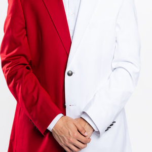 Blazer Premium Unisex de Dos Caras con Cierre de Cremallera, Rojo y Blanco, para Bodas, Fiestas, Novios, Abrigo Formal Ligero, Venta al Por Mayor OEM - Product Image 5