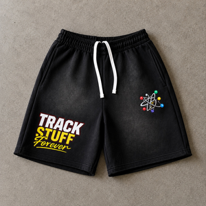 Shorts Cargo Décontractés pour Hommes Track Stuff Forever, Couleur Unie sur le Devant, Taille à Cordon de Serrage, Imprimé, Respirant, Imperméable, Séchage Rapide - Product Image 2