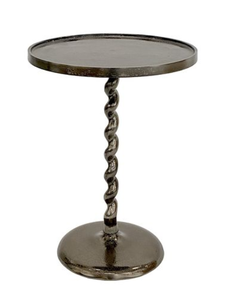 Metal <b>Side</b> <b>Table</b> <b>Round</b> Coffee <b>Table</b> Twisted Iron Accent <b>Table</b> for Living Room Bedroom - Product Image 2