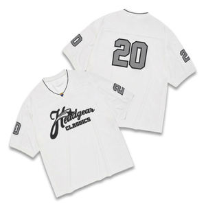 Camiseta de béisbol personalizada al por mayor para hombre, cuello en V, manga corta, logotipo impreso por sublimación, estilo hip hop. - Product Image 1