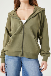 Hoodies de sport pour femmes, en coton respirant, doublés, confortables, coupe ample, crop top, personnalisables, grandes tailles, pour l'hiver - Product Image 4
