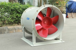 Ventilateur axial électrique 380V à roulement à billes OBM en métal pour l'extraction des fumées et des gaz dans les sous-sols, haute température - Product Image 2