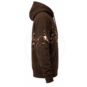 Sweats à capuche zippés coupe décontractée en mélange de coton doux pour un usage quotidien décontracté - Product Image 2