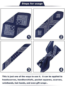 Bandanas en coton 100% imprimées à l'écran, style ethnique, couleur unie, 22 pouces, vente en gros, en vrac, pour cadeaux - Product Image 3