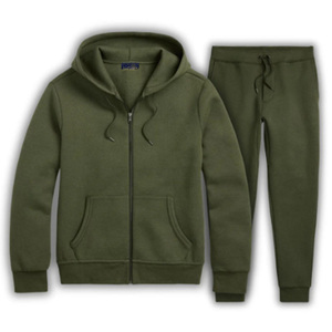 Ensemble de survêtement unisexe écologique 100 % polyester avec logo personnalisé, faible MOQ, deux pièces, veste respirante avec cordon de serrage - Product Image 1