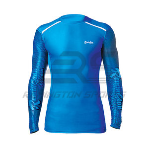 Hot Sale Men's <b>Compression</b> <b>Shirts</b> Comfortable Fitness Wear with Slim Fit <b>Design</b> Made From Knitted Fabric Latest Style - Product Image 2