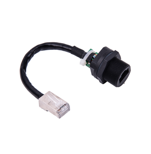 Connecteur circulaire Cat5e RJ45 étanche avec boîtier métallique et raccordement par vis pour montage sur panneau - Product Image 2