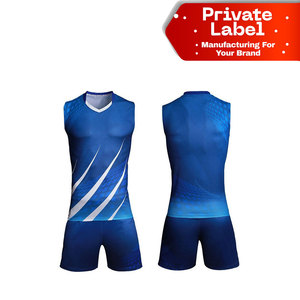 Uniforme de Voleibol sin Mangas de Alta Calidad, Conjunto de Entrenamiento y Partido, Conjuntos de Uniformes de Voleibol en Blanco al por Mayor, Rojo y Negro, Personalizables - Product Image 1