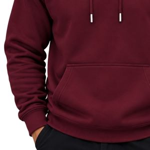 Mens <b>Maroon</b> Pullover Hoodie Long Sleeve Casual Sweatshirt Custom Logo Streetwear Sportswear <b>Top</b> Shoukat Apparel Manufacturer - Product Image 6