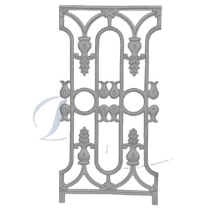 Highly Polished Modern Grey Cast Iron Frameless <b>Adjustable</b> Balcony Grills Strong Load Bearing Rust Resistant UV Protected Water - Product Image 3