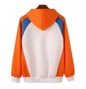 เสื้อฮู้ดบล็อกสีสำหรับผู้ชาย สีส้ม ขาว น้ำเงิน ผ้าเฟรนช์เทอร์รี่ถัก แขนยาว ทรงปกติ ไม่บุซับใน เหมาะสำหรับฤดูใบไม้ร่วง - Product Image 2