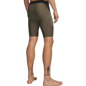 Shorts de course pour hommes à taille mi-haute, compressifs, respirants, écologiques, en tissu peigné imperméable, sans coutures, coupe ajustée, effet froncé aux fesses - Product Image 2