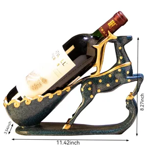 Soporte de Metal Hecho a Mano para Botellas de Vino, Porta Botellas Premium para Decoración de Mesa de Comedor, Cubitera de Aluminio Estilo Rústico - Product Image 1