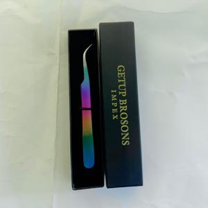 Pinzas para pestañas de 10 mm, curvas/de 90 grados, rectas, multicolor, recubiertas, de precisión, duraderas, de acero inoxidable, antiestáticas. - Product Image 2