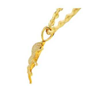 Colgante de araña tarántula de moissanita con diamantes engastados, de lujo, en plata 925 chapada en oro de 18K, joyería animal para hombre. - Product Image 3