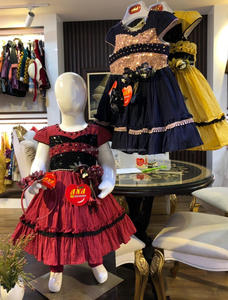 Robe en coton à paillettes pour bébé, blouse avec bandeau, nouvelle collection - Product Image 2