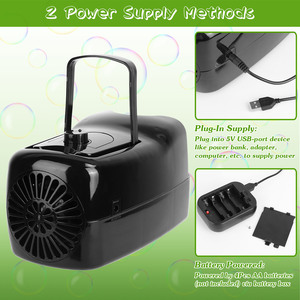 Soplador de burbujas automático portátil de 1 pieza con 2 velocidades 3000-4000 burbujas/minuto enchufable alimentado por batería 2 velocidades mango - Product Image 5