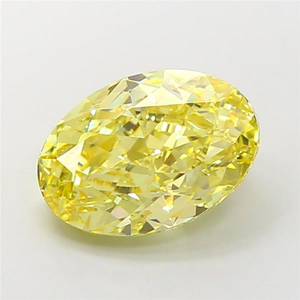 เพชรพลอยสังเคราะห์สีเหลืองเข้มทรงรีเจียระไนแบบแฟนซี คุณภาพเยี่ยม เหมาะสำหรับเครื่องประดับหรูหรา ได้รับการรับรองมาตรฐาน CVD - Product Image 3