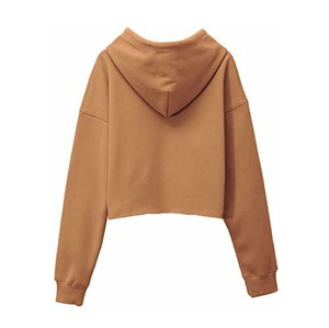 Quality Custom Crop <b>Top</b> Hoodies for Women Long Sleeve Pullover Cropped <b>Top</b> With Hood in Plus Size for <b>Winter</b> - Product Image 3