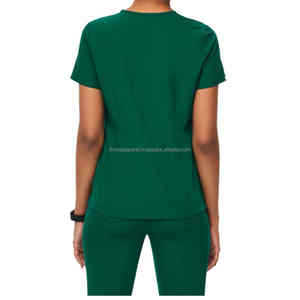 Vente en gros Nouveau style de blouses à col en V pour femmes, ensemble d'uniformes d'hôpital extensibles en spandex pour infirmière - Product Image 2