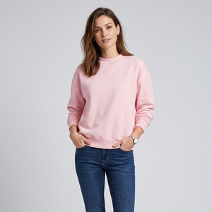 Women's Fleece Crewneck <b>Sweatshirt</b> <b>Long</b> Sleeve Loose Fit Fleece <b>Sweatshirts</b> <b>Ladies</b> Pullover Baggy <b>Sweatshirts</b> Women - Product Image 1