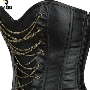 Robe corset intégrale pour femme avec jupe intégrée en similicuir, méthode de tissage, maintien ferme - Product Image 3