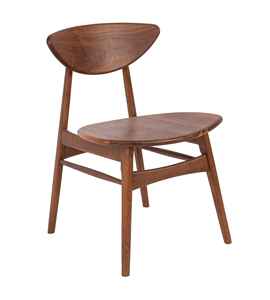 Silla de Comedor de Madera de Nogal Macizo, Duradera, Estilo Mediados de Siglo, con Respaldo Ergonómico Curvo, para Hogar y Restaurante, Marca NAM HAI - Product Image 1