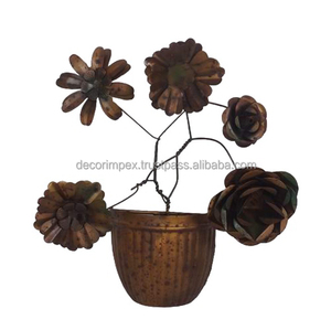 Flor artificial Wake fit hierro decorativo maceta plantas Navidad hoja de hierro al por mayor interior Navidad hecho a mano - Product Image 1
