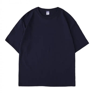 T-shirt Homme Oversize Noir Col Rond Manches Courtes 100% Coton Coupe Décontractée Jersey Couleur Unie Design Simple - Product Image 4