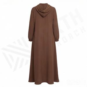 Venta al por mayor de Abayas Abiertas de Chifón Sencillas para Mujeres Musulmanas, Ropa Islámica de Alta Calidad, Estilo Moderno y a la Moda, en Lote - Product Image 2