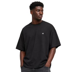 Chemises pour hommes 100% coton, coupe ample, surdimensionnées, impression de logo personnalisé, couleur unie, haute qualité, mode urbaine, streetwear écologique, ODM - Product Image 1