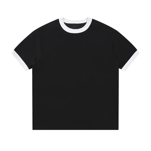 เสื้อยืดคอตตอน 100% ทรงครอป บ็อกซี่ พิมพ์ลายโลโก้ด้านหน้า ซิลค์สกรีน วินเทจ ลุคซักยับ เนื้อผ้าหนา ถักทออย่างดี เป็นมิตรต่อสิ่งแวดล้อม สำหรับผู้ชาย - Product Image 1