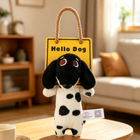 En gros, Porte-clés en peluche mini Teckel mignon, poupée chien en peluche douce, breloque de sac, pendentif de sac à dos, accessoire de dessin animé