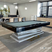 Meja Biliar 2-in-1 Ukuran 8ft Custom Pabrik, Meja Makan Multi-Game Konvertibel dengan Bantalan Slate, untuk Ruang Permainan Rumah, Termasuk Aksesoris Gratis