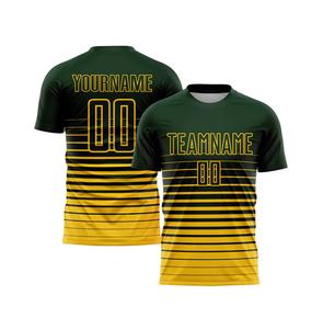 Camiseta de Fútbol Personalizada al por Mayor para Adultos, 100% Poliéster, Secado Rápido, Impresión de Logotipo y Nombre del Club Mediante Transferencia Térmica, OEM - Product Image 1