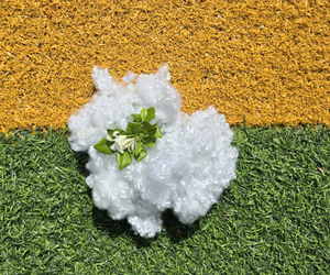 FIBRES DE POLYESTER RECYCLÉES 3D 51mm HCS Siliconées Anti-Distorsion Anti-Statiques Matériau de Remplissage PRIX BAS-BONNE QUALITÉ - Product Image 1