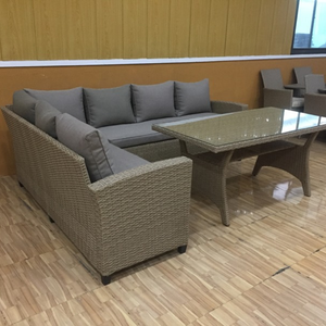 Juego de Sofás Seccionales de Mimbre Sintético en Forma de U para 7 Personas, Marca Julemind, Moderno, Resistente al Agua, para Uso en Exteriores y Jardín - Product Image 6