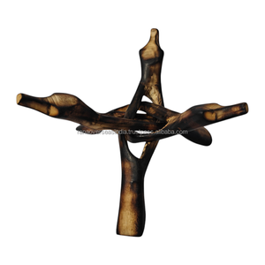 ฐานวางไม้คุณภาพพรีเมียมรูปงูเห่าสำหรับคริสตัลบำบัด พร้อมฐานไม้แกะสลักลายเชื่อมต่อกันสำหรับเปลือกหอยเป๋าฮื้อ - Product Image 1