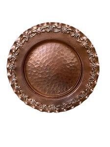 Placa de cargador de plástico de 13 pulgadas para decoración de bodas y fiestas, borde brillante con tema antiguo y Gatsby, MOQ 100 piezas - Product Image 4