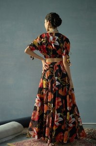 Floral Printed Cotton Traditional <b>Lehenga</b> Choli <b>Women</b> Indian Pakistani Clothing Fancy Two Piece Dress for Wedding Diwali Party - Product Image 2
