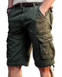 Pantalones Cortos Cargo Resistentes para Hombre - Pantalones Cortos con Múltiples Bolsillos, Costuras Reforzadas y Lazos Ajustables en las Piernas - Product Image 3
